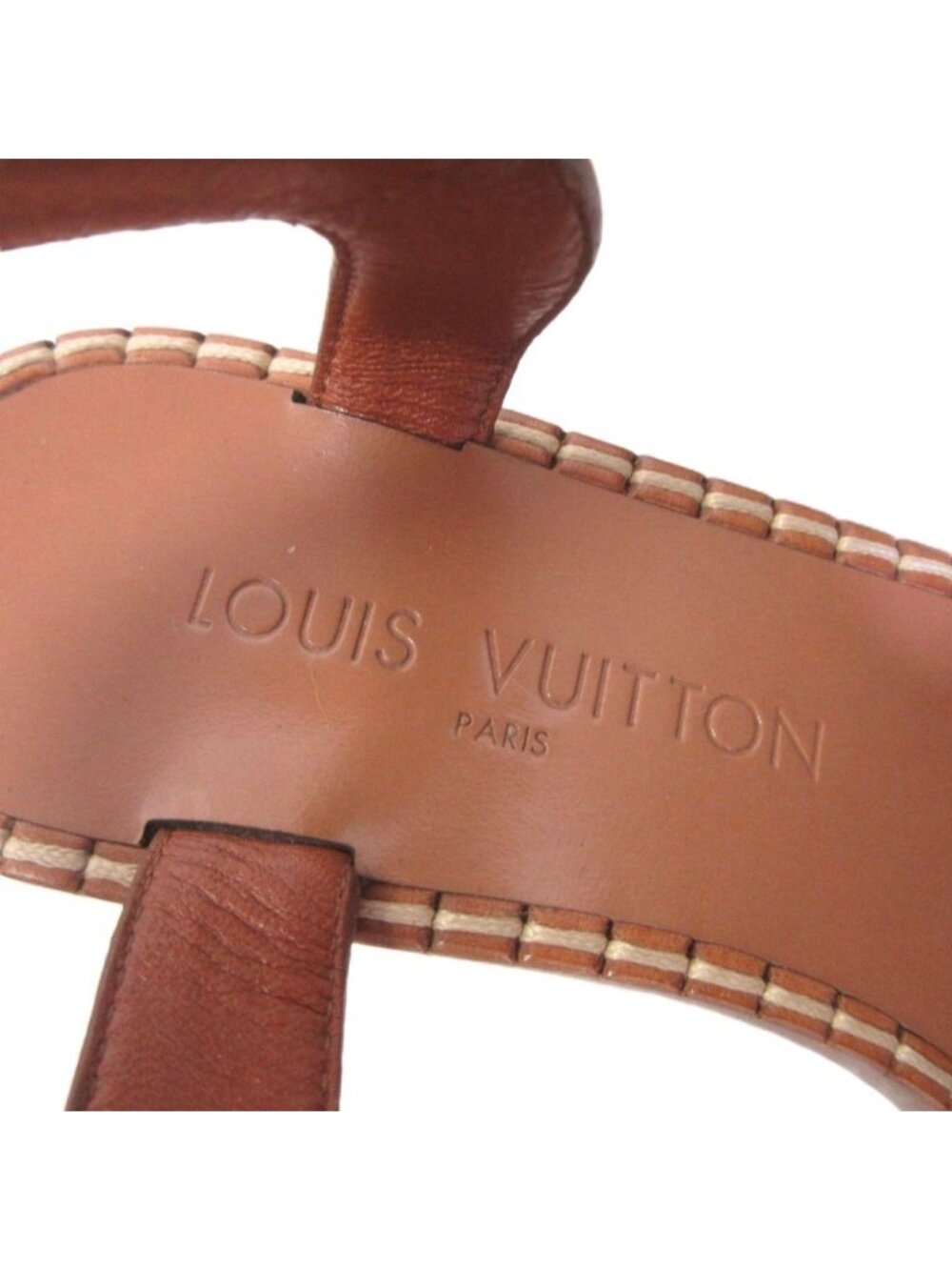 Louis Vuitton Monogram Wedge Sole Sandals Ankle Strap - Picture 7 of 8